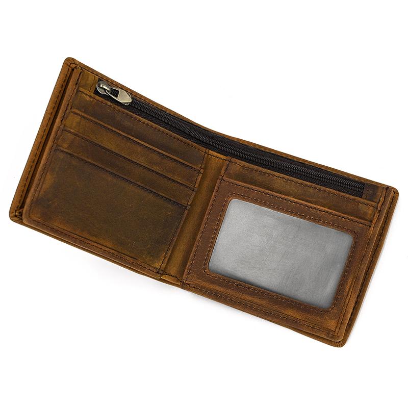Soft Cowskin Leather Wallet Genuine Leather Short Purse For Men Male Befold Card Holder Cash Purse Coin Purses Business Wallets