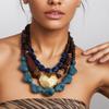 Statement Exaggerated Beads Necklace Multi-layer Handmade for Woman Girl Wedding Party Jewelry