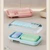 Double Grid Soap Box Drain Dormitory Incense Cover with Cover Light Luxury Bubble Double Layer Soap Dish