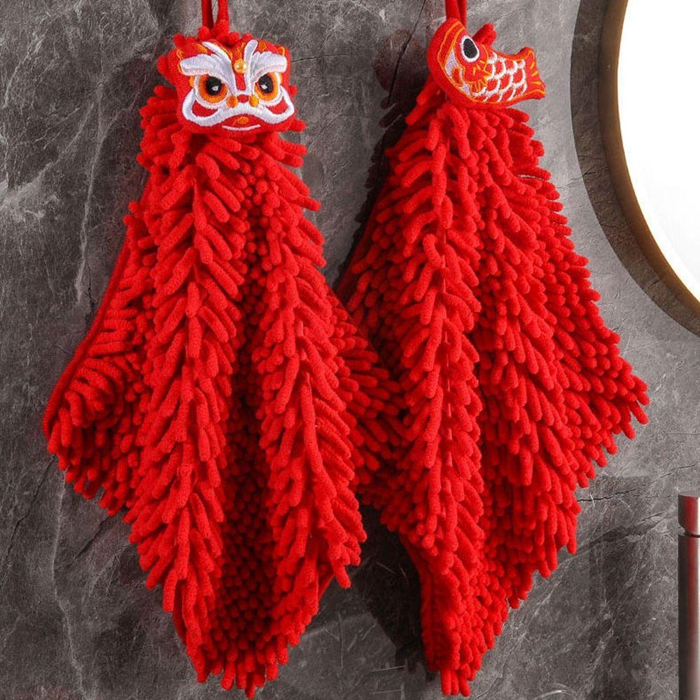 Cleaning Absorbent Cloth Embroidery Household Dishcloths Handkerchief Hand Towels Kitchen Towels