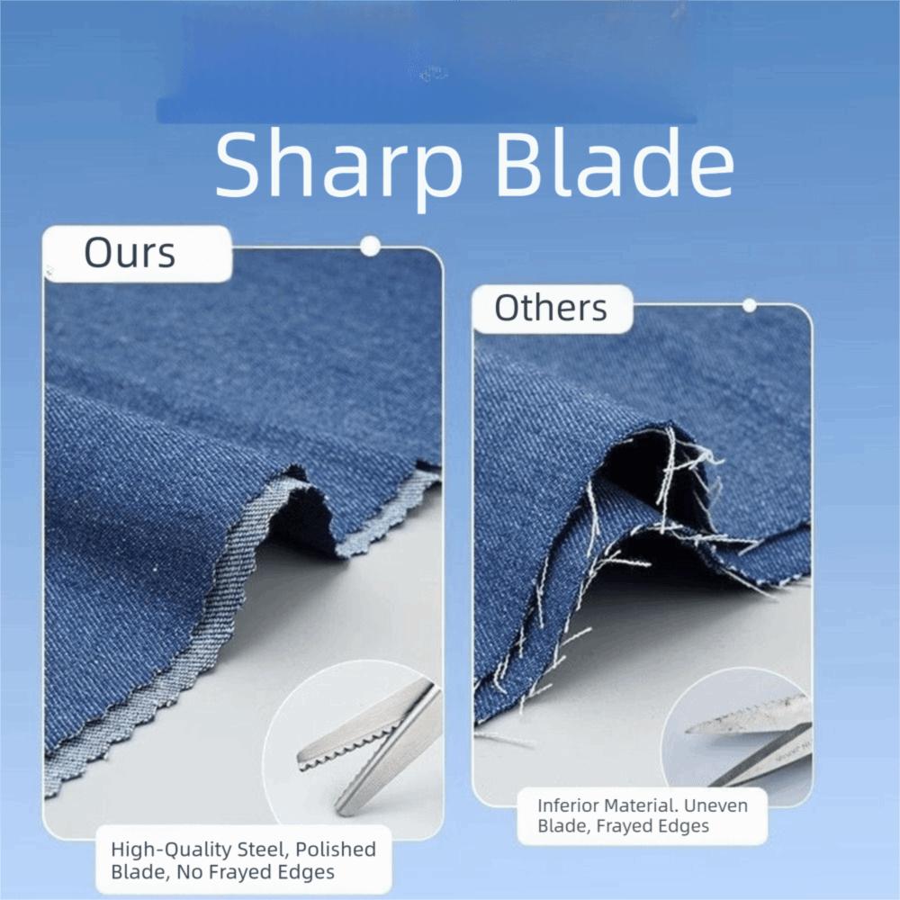 Stainless Steel Pinking Shears Serrated Edge Triangle Teeth Zig Zag Scissors Comfort Grip Wave Cutting Tailor Scissors