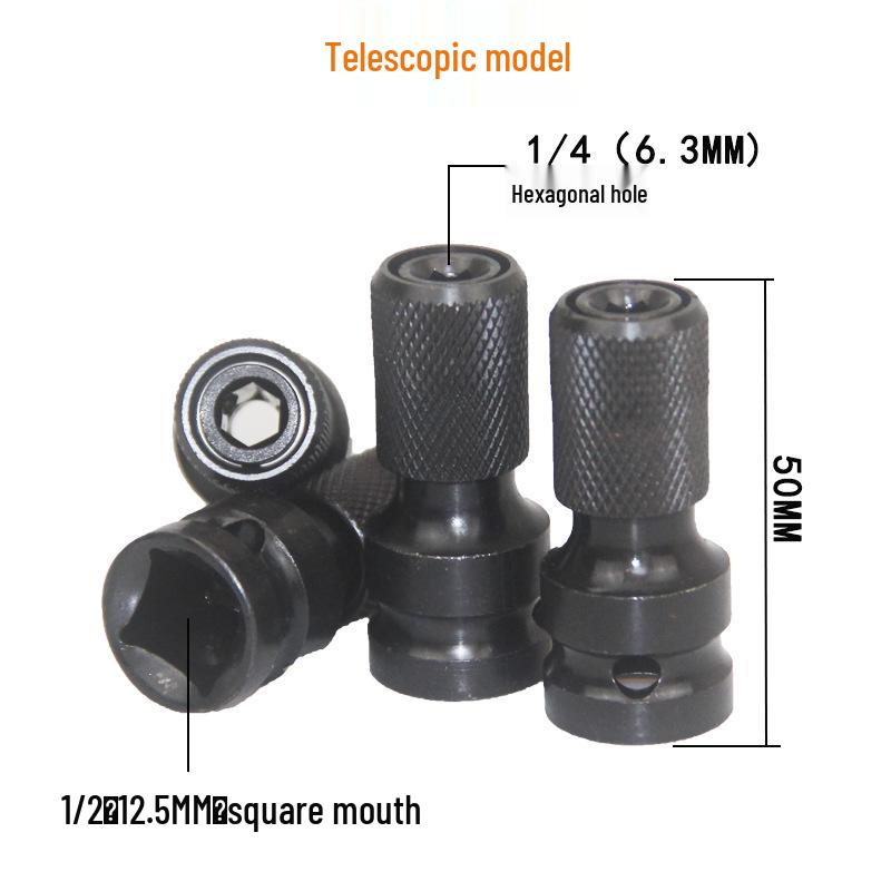 Chiave Telescopica Elettrica con Punta di Conversione Esagonale e Manicotto a Molla, Chiave Pneumatica da 1/2, Utensile Elettrico da 1/4.