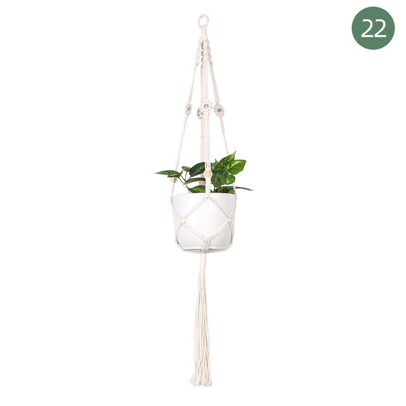 Creative Woven Cotton Plant Hanging Basket Set