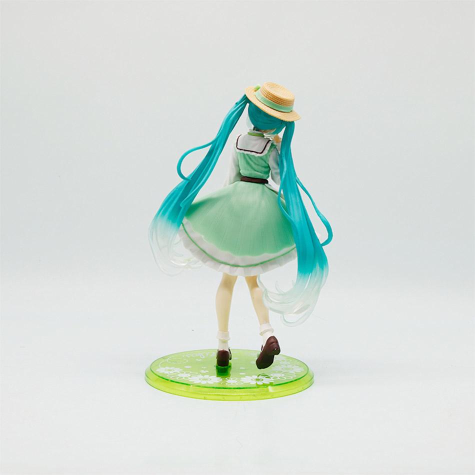New Hot Fashion Version Hatsune Miku Countryside Pvc Action Figure Four-Leaf Clover Figurine Model Collectible Class Toy