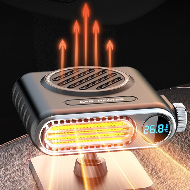 Bilvarmer Dugfjerner Afdugger 12V/24V Forrudefugtfjerner Afisning Varmelegeme Med digitalt display Universelt Auto Tilbehør