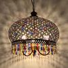 Men's Small Pendant Light: Southeast Asian Style Colorful Crystal Chandelier for Bohemian & Mediterranean Restaurants