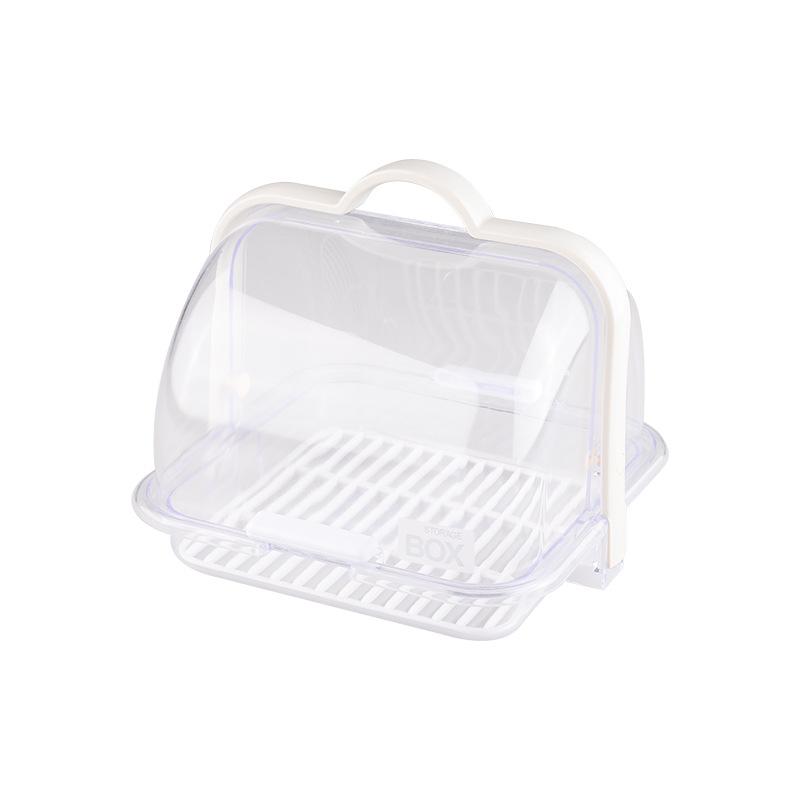 Cutie de depozitare a alimentelor Cutie de depozitare din plastic Flip Sticla pentru copii Cutie de depozitare pentru cafea Suport de scurgere Cutie portabilă de depozitare transparentă sigilată pentru pâine