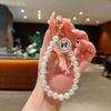 Pearl Pendant Lanyard Phone Case Accessories Chain Transparent Fixed Card Holder Wristband Niche Feminine Style
