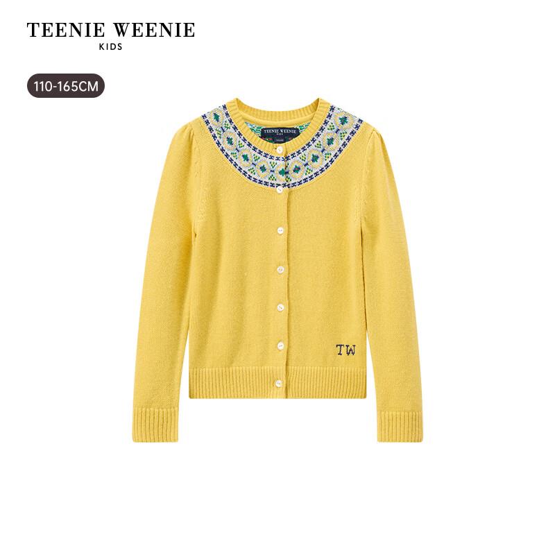 Teenie Weenie Kids' Girls' Fair Isle Knit Cardigan Sweater