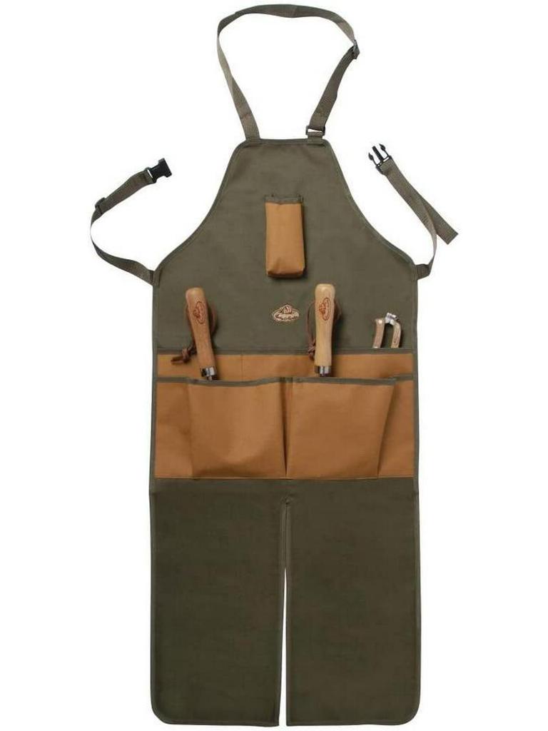 Waterproof Multi-Pocket Oxford Cloth Apron for Gardening & Pruning with Extended Leg Protection & Color Blocking Design