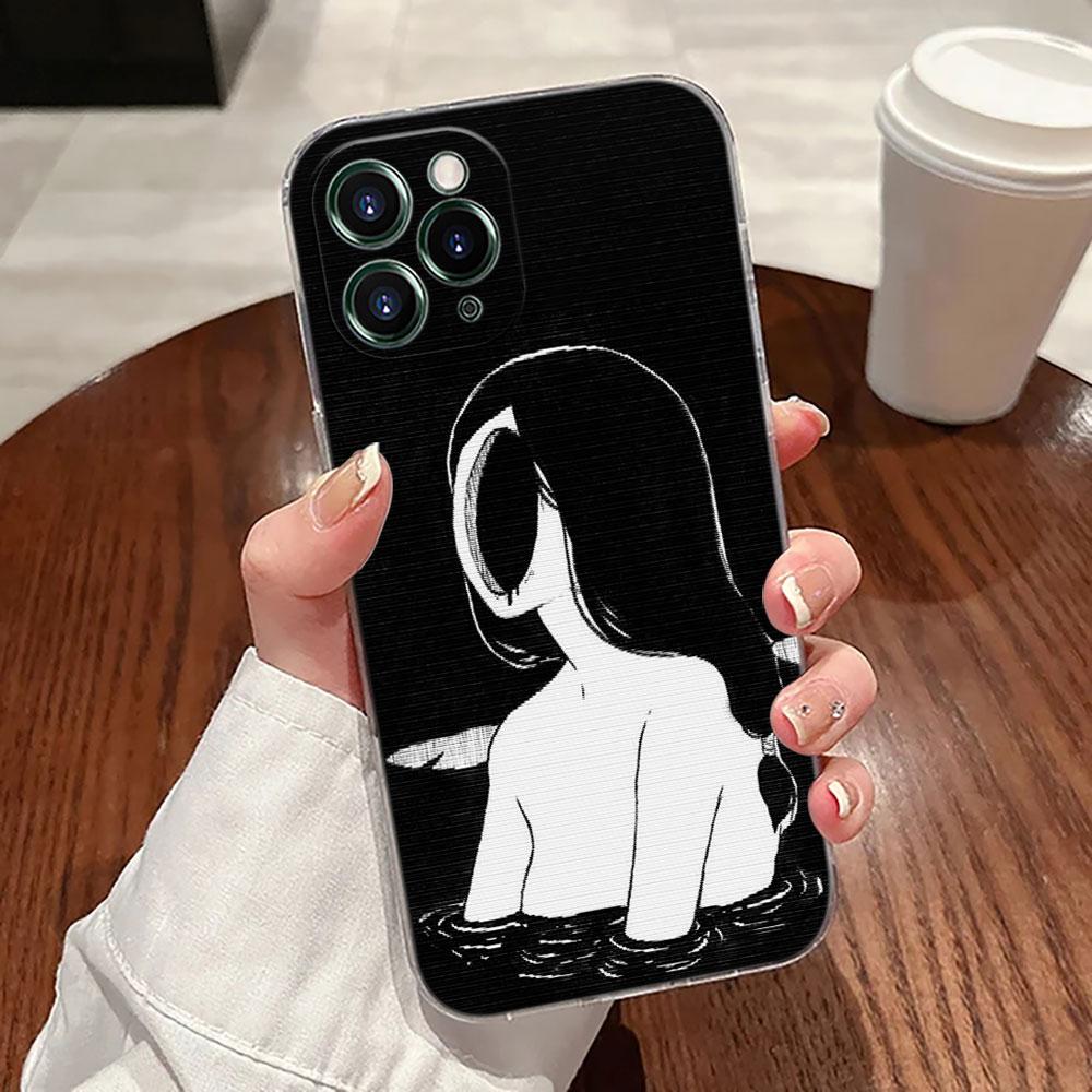 Horror Comic T-Tomies-Junjis Ito Manga Transparent Case For Apple iPhone 17 16 15 14 13 12 11 Pro Max Plus 16E 17Air Phone Cover