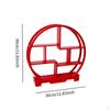 Wooden Dessert Display Shelf Cabinets Rack Chinese Style Round Figure Storage for Desktop