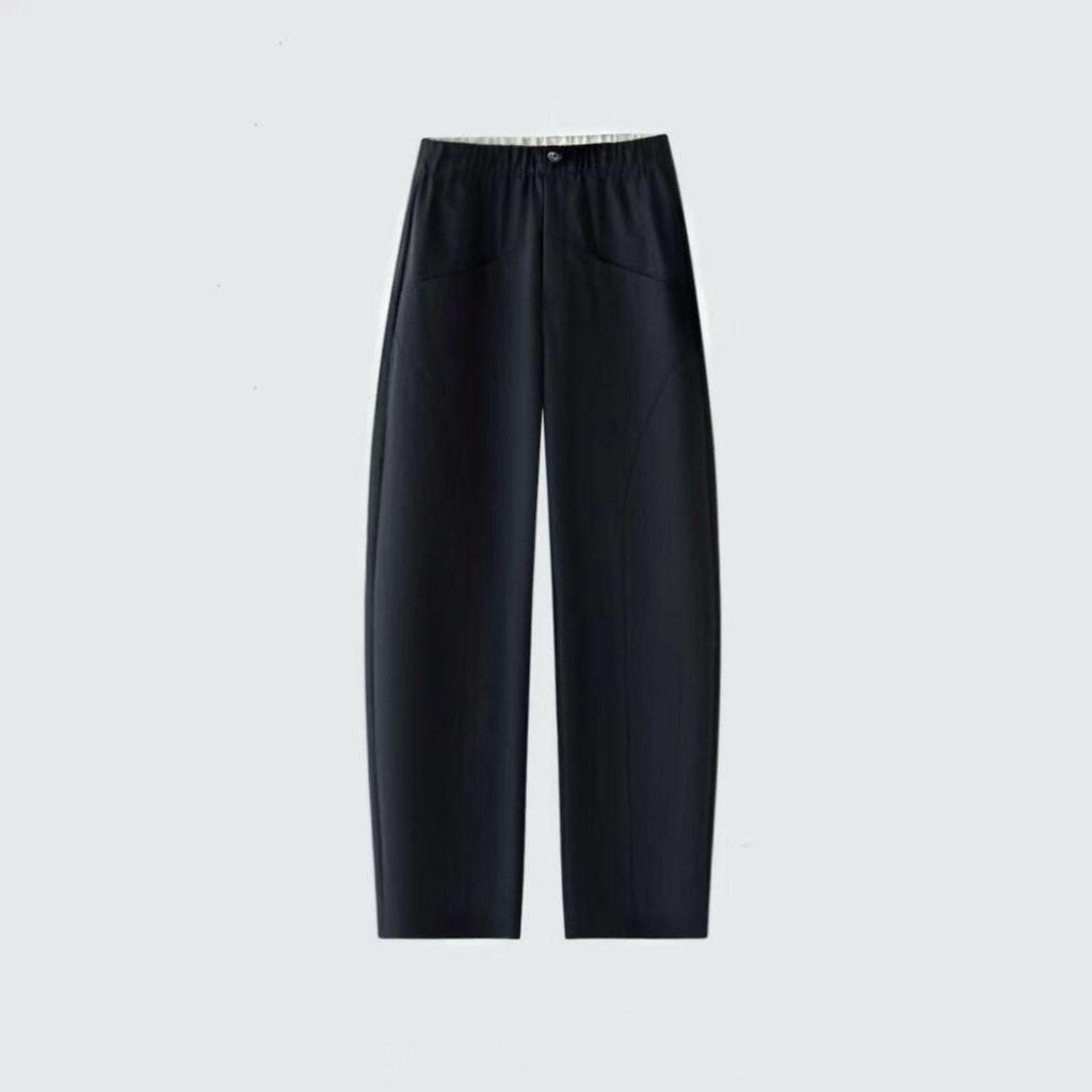 Women's High-Waisted Casual Scythe Pants - Spring/Summer 2026, Slimming Loose Drape, Thin Style