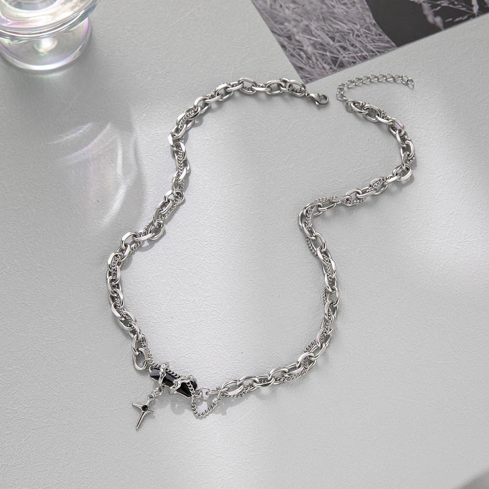 Jewelry Black Forest Necklace With Titanium Chain For Couples Female Decoration