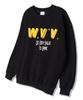 Wibelibellyu V-Point Oversized Terry Sweatshirt Black