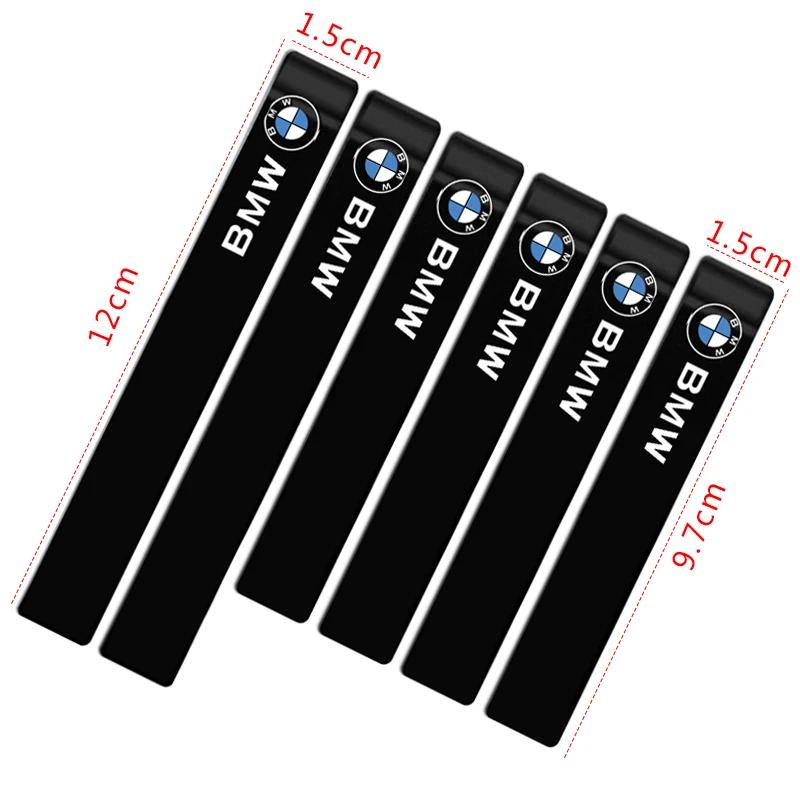6pcs Rubber Car Door Edge Protector Stickers Anti Collision Strips For BMW E46 E85 E60 F10 E39 F30 E36 F20 E87 E90 E70 X3 X5