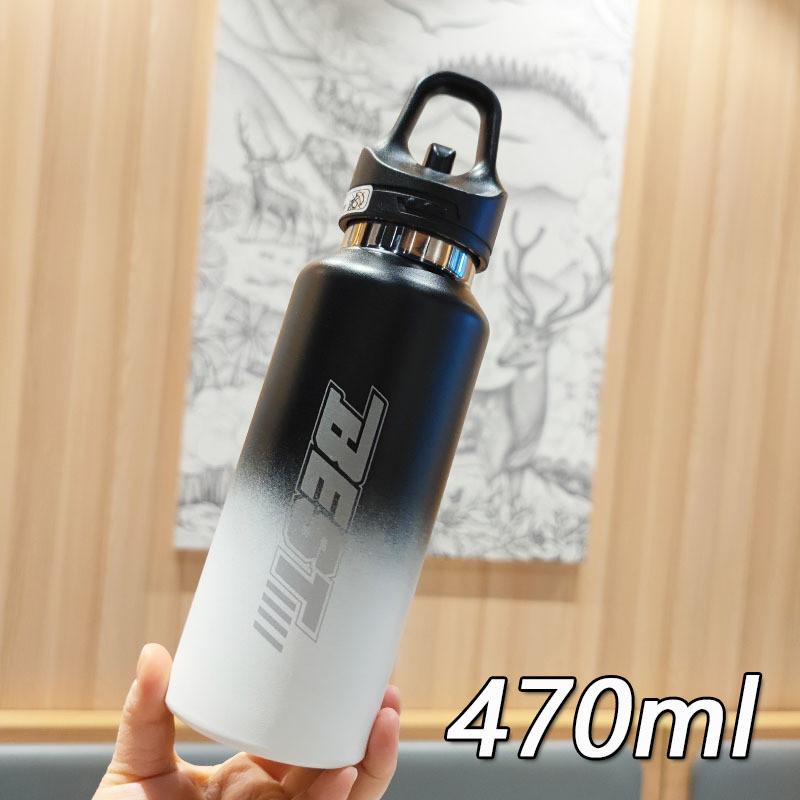 

Sports Insulated Water Bottle With Onepress Lid For Outdoor Fitness And Cycling 470ml чёрный