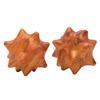 2pcs Hand Massage Ball Wooden Palm Relaxing Spiky Textured Acupoint Massage Balls for Elderly