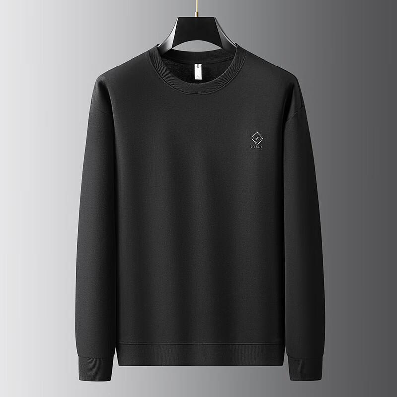 Dibinze Men's Plus Size Cotton Blend Casual Round Neck Sweatshirt