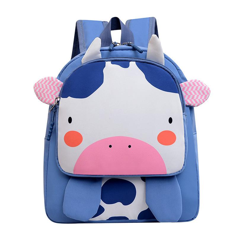 Charming Kids School Backpack Breathable Nylon Material With Fun Animal Designs And Large Capacity