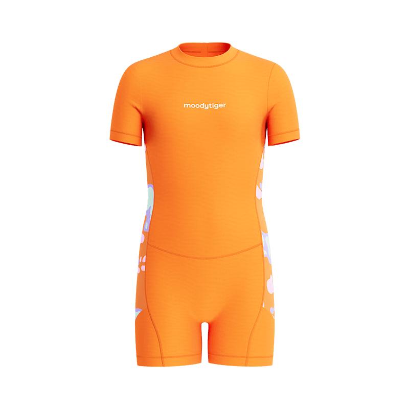 Moodytiger Kids Short-Sleeve One-Piece Swimsuit