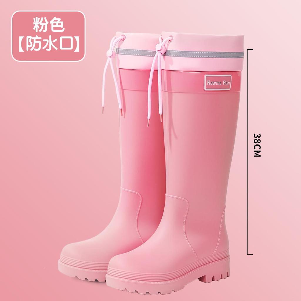 Kadın Yağmur Çizmeleri Moda Orta Baldır Kauçuk Galoş Kışlık Sıcak Pamuklu Yağmur Çizmeleri Kadınlar İçin Su Geçirmez Bahçe Botları Botas Lluvia