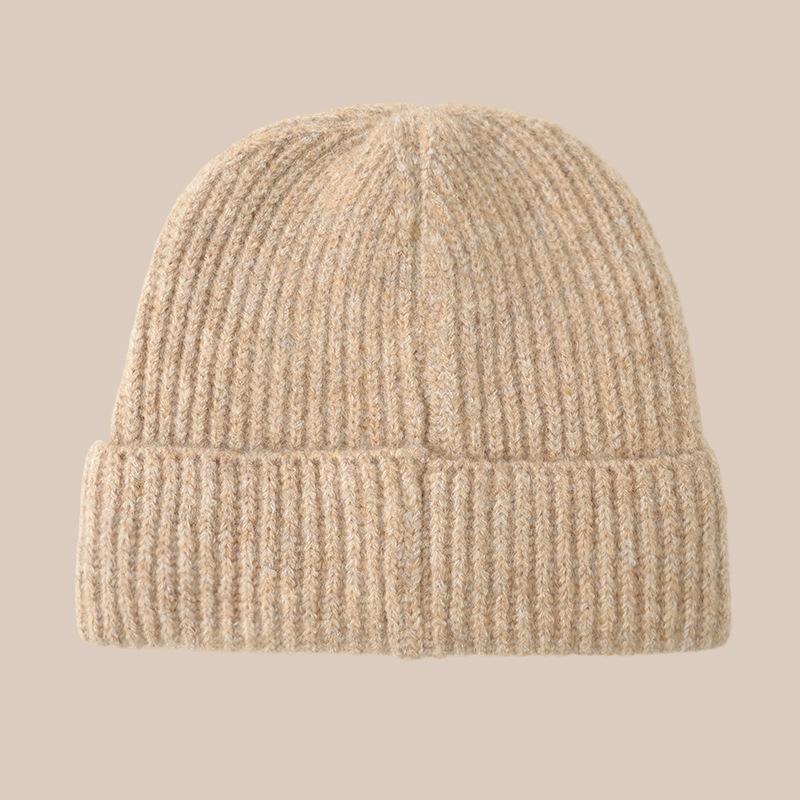 Women's New Style of Wool Hats In Autumn and Winter Big Head Circumference Loose Knitted Pile Hats Versatile Small Cold Hats Showing Off Their Faces