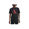 Calvin Klein Letter Print Crew Neck Fitted Short Sleeve T-Shirt Men Tops Black NM1903E-6N9