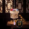 Lantern Making Kit DIY Wood Carving Kit, Chinese Style Square Crafts for Mid Autumn Festival Kid Adults, Material Set Mid-Autumn