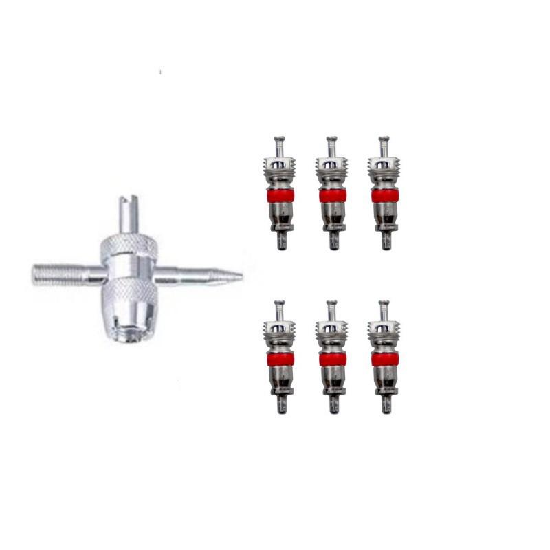 Electric Car Tire Valve Core Wrench Set: Four-in-One Repair & Installation Tool