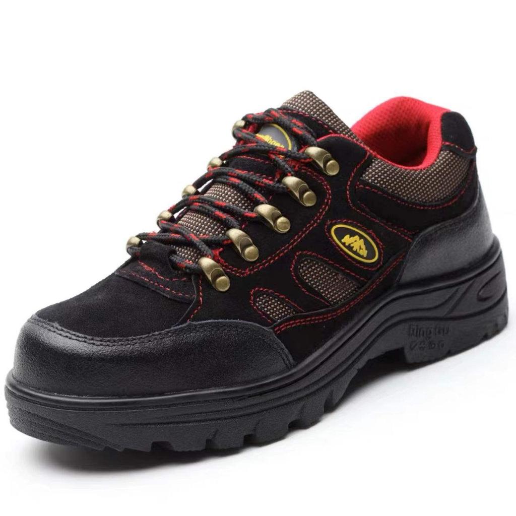 Labor insurance shoes men's steel head anti-smashing and anti-piercing belt steel plate wear-resistant and breathable construction site work four seas