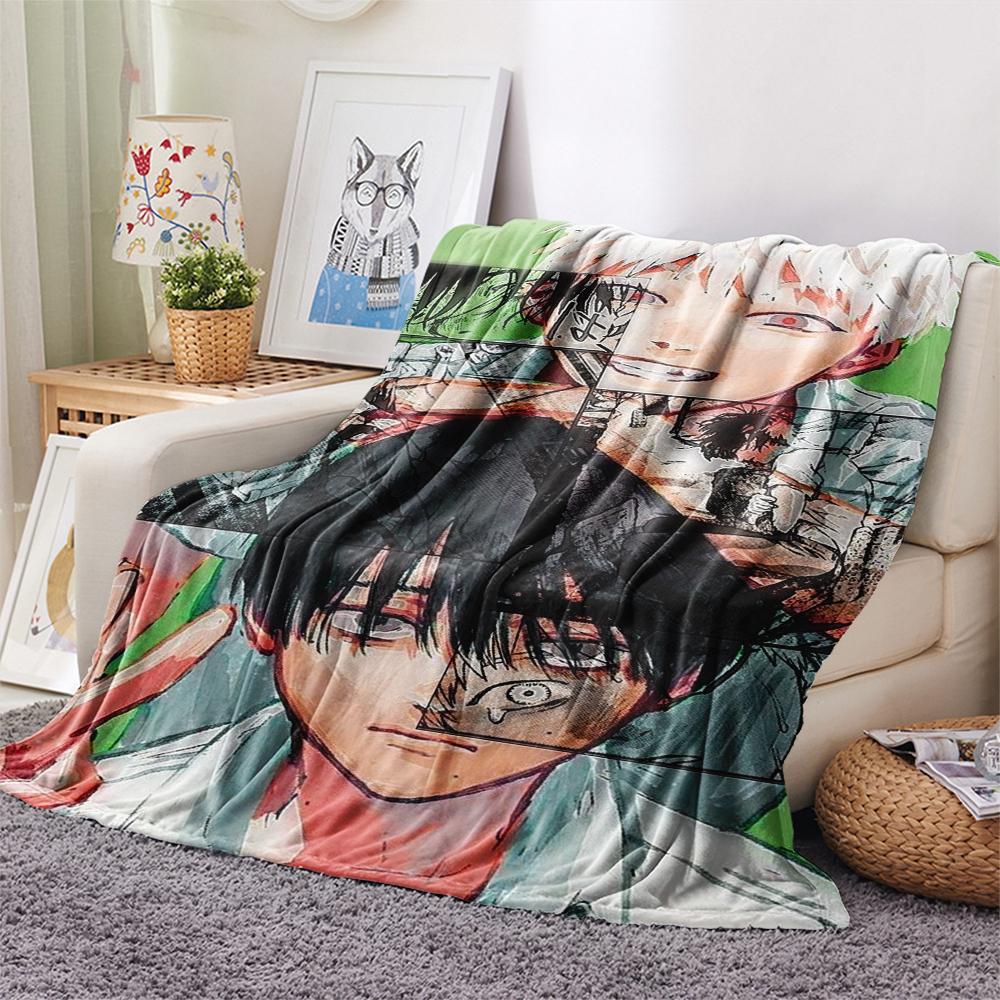 1PC Summer Hikaru Died Print Flannel Blanket, High Quality Comfortable for All Seasons, Home Decor, Warmth and Comfort, Perfect for Christmas Gifts201