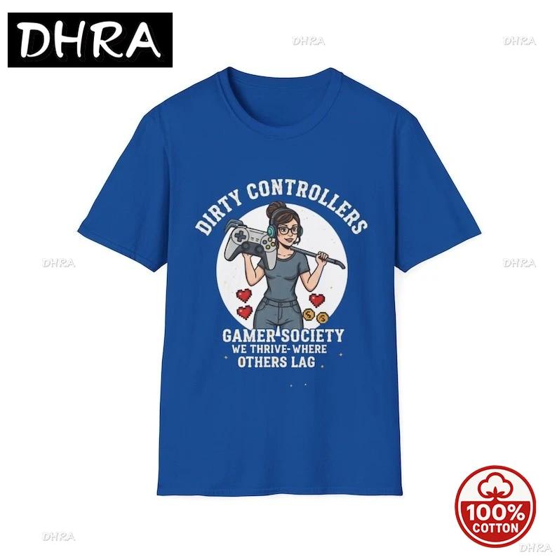 Dirty Controllers Gamer Society TShirt Funny Gaming Tee Gamer Humor Shirt Clothing Summer StateUnisext Printed Tops Femme TShirt S