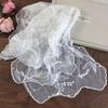 Versatile Retro Lace Scarf 140×33cm Literary Style Headscarf Embroidered Flower Elegant Embroidered Scarf for Women
