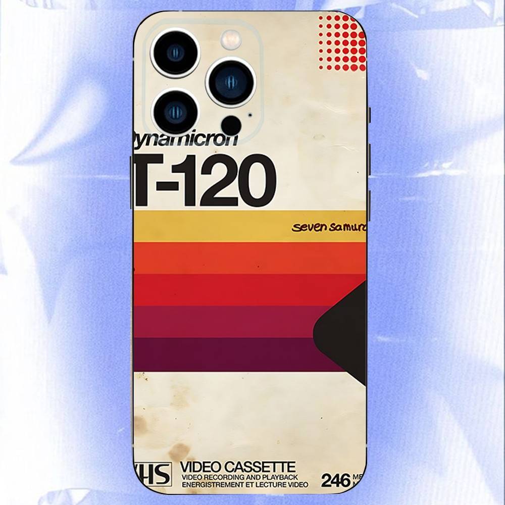 Retro VHS Video Tape  Phone Case For iPhone 16e,16,15,14,13,12,11,Pro,X,XS,Max,XR,Plus,Mini Soft Black Cover