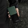 Minimalist Lychee Pattern Leather Feel Phone Case for Samsung Galaxy Flip 7 6 5 4 FE Solid Color Foldable Screen Protect Cover
