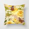 Yellow Flower Pillowcase Office Living Room Home Pillowcase Car Ornaments