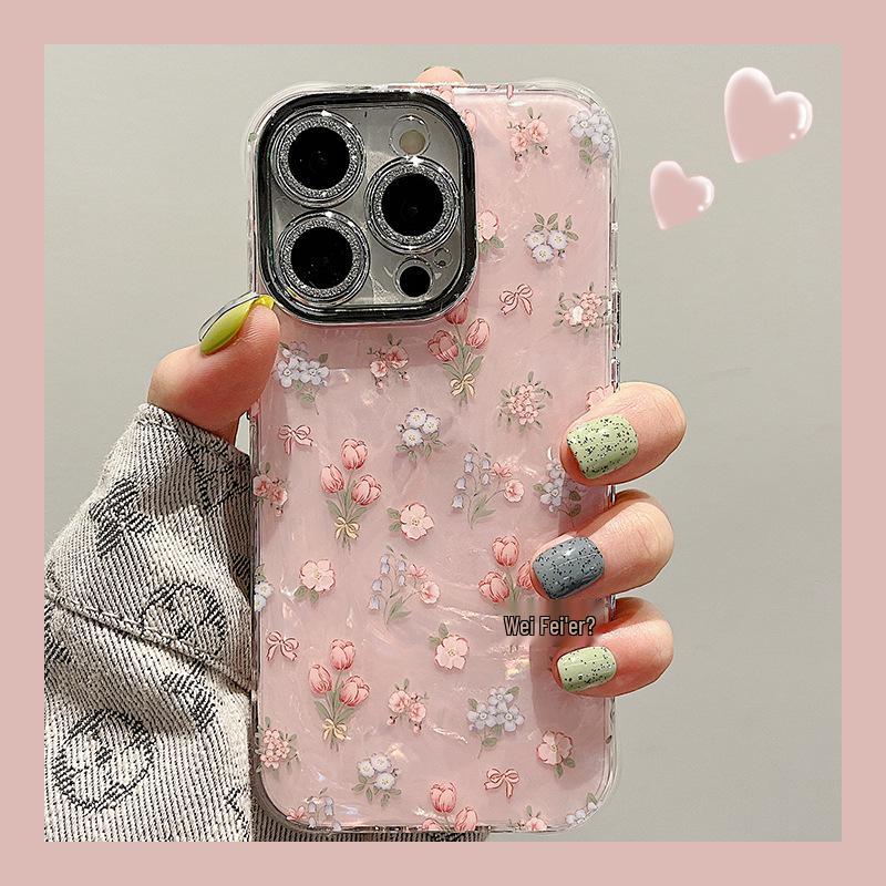 Pouzdro iPhone 15 Pro Max: Květinový vzor mušle na léto