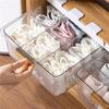 M-Modern-Underwear Storage Box PET Underwear Storage Box Hanging Sock Organizer Compartment Sock Under The Table Underwear Bedro