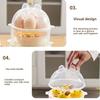 Plastic Automatic Egg Steamer 1-3 Layers Egg Boiler Half Boiled Egg Maker  Dormitory