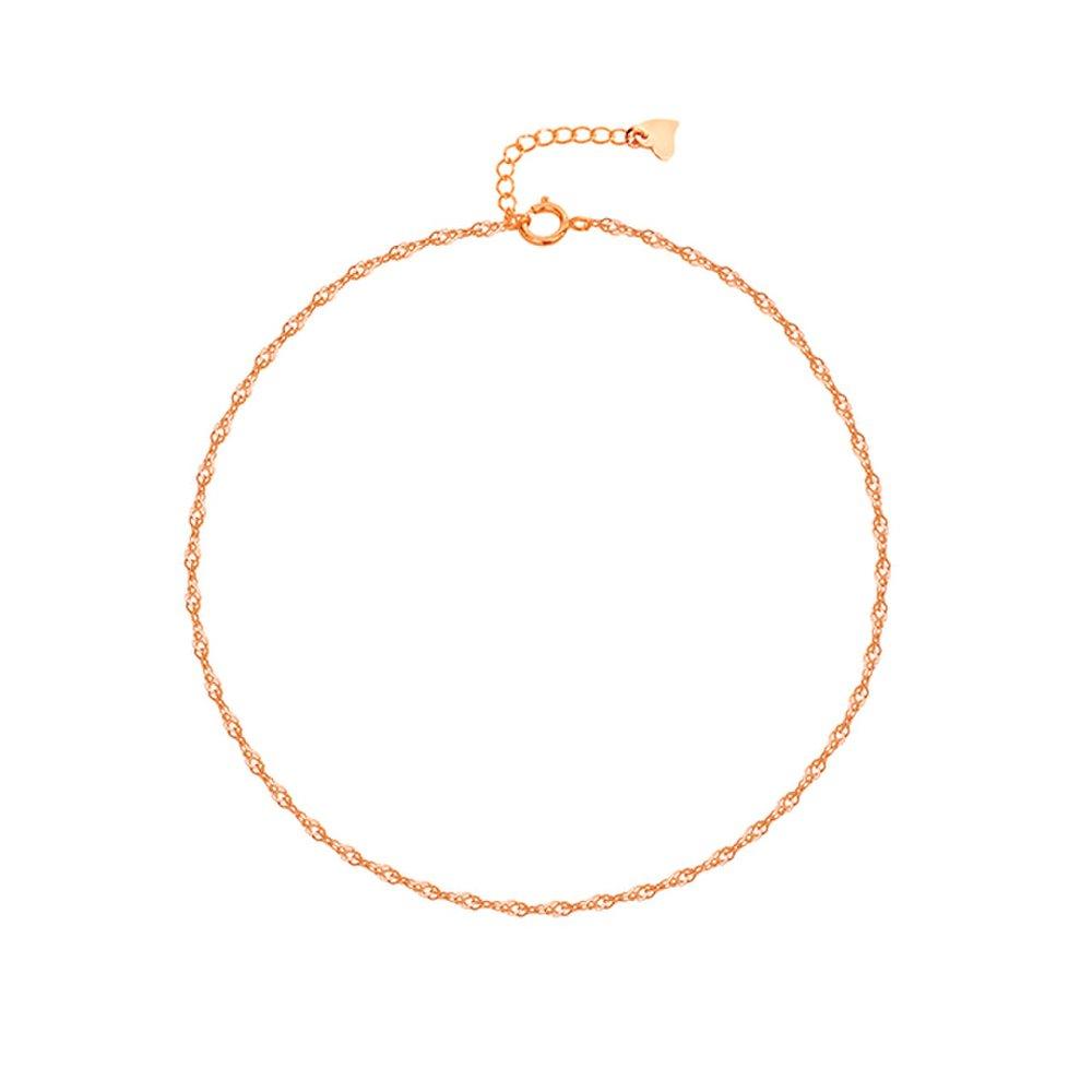 14K Twisted Chain Single Row Bracelet