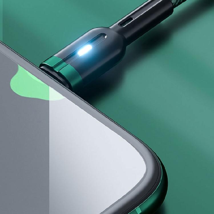 Reinforced Braided USB C Data Cable Equipped With Lighting Function And Auto Stop Charging When Full