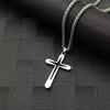 European and Men's Necklace, Fashionable and Simple Cross Starlight Hollow Pendant Jewelry