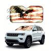 Sun Protection, 1pc Eagle And Flag Design, Portable And Foldable, Easy To Install On All Vehicles, Durable Sunshade Fabric, Suit