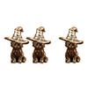 1/2Pcs Retro Cat Witch Ornament Solid Brass Sculpture with Wizard Hat Whispering Story Sculpture Desktop Art Decor