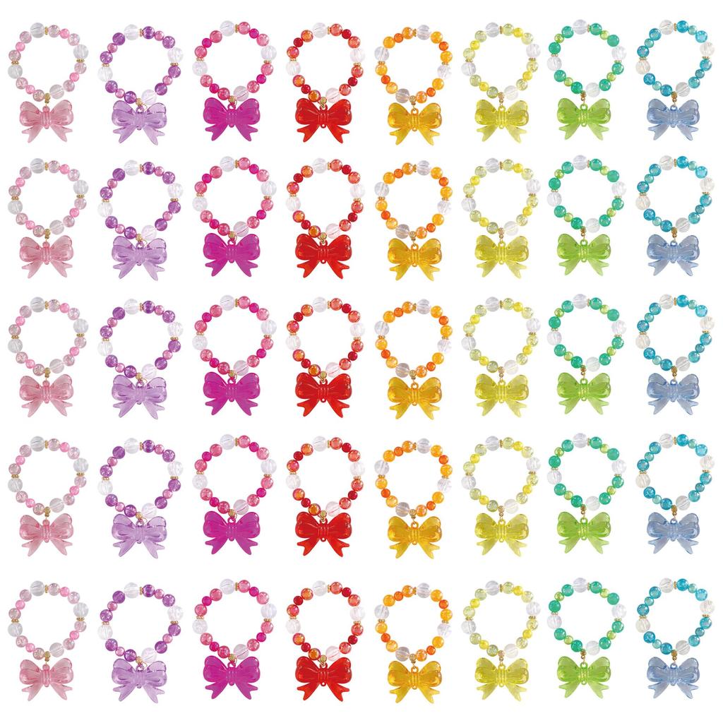Jewelry 8 colors x 3 of total of 24 pieces for fun birthday sales Adjustable elastic colorful acrylic fairs toys, jewelry, accessories, ribbon,