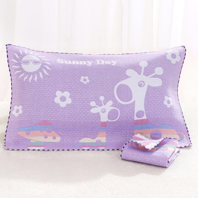 Sada povlaků na polštář a ručníků z čisté bavlněné gázy - Měkké, prodyšné, savé, nepouštějící vlákna (Sada 2)