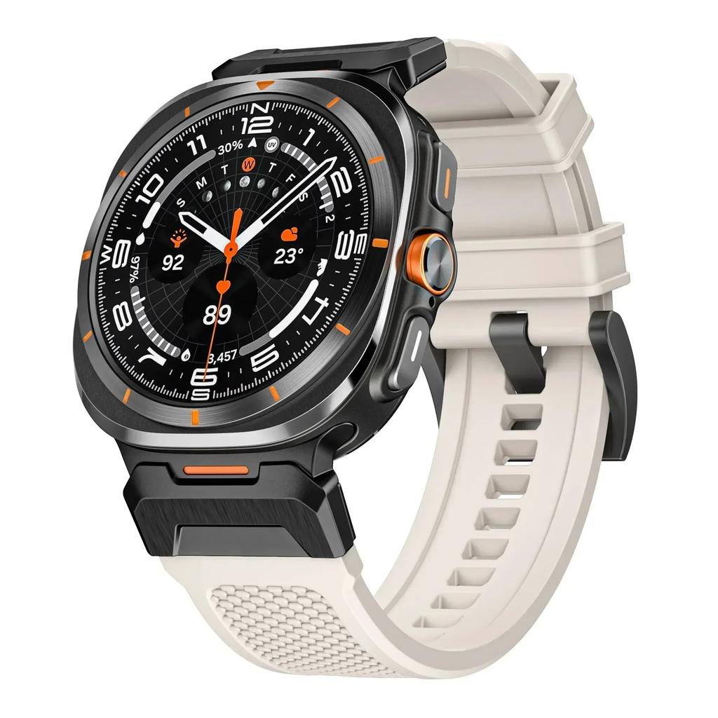 Inga glipor Mjukt gummiband För Samsung Galaxy Watch Ultra 47mm Öglarem För Galaxy Ultra 47MM Sportarmband Correa