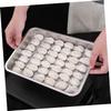 1set Stainless Steel Dumpling Freezer Box with Mesh Rack Multi-function Food Storage Container for Fridge Kitchen Organizer for Meat Fruits