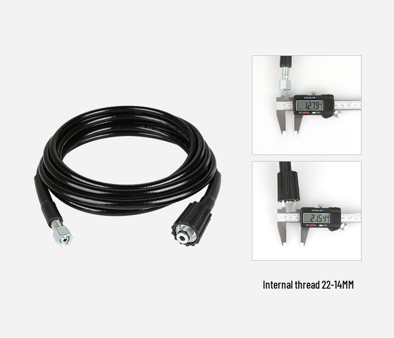 High-Pressure Car Wash Gun Set with 5m Hose & Adjustable Spray Head, Compatible with Lavor Quick Connect